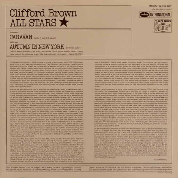 Clifford Brown All Stars – Clifford Brown All Stars, image 2