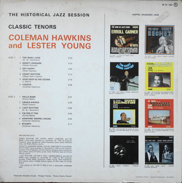 Coleman Hawkins And Lester Young – Classic Tenors - The Historical Jazz Session, image 2