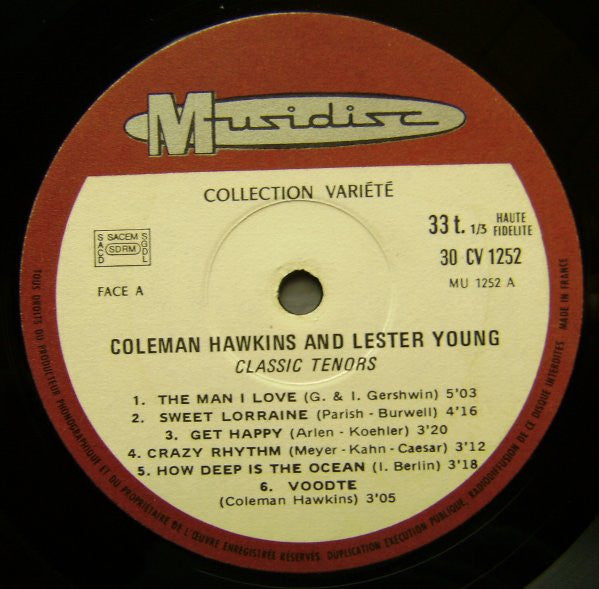 Coleman Hawkins And Lester Young – Classic Tenors - The Historical Jazz Session, image 3
