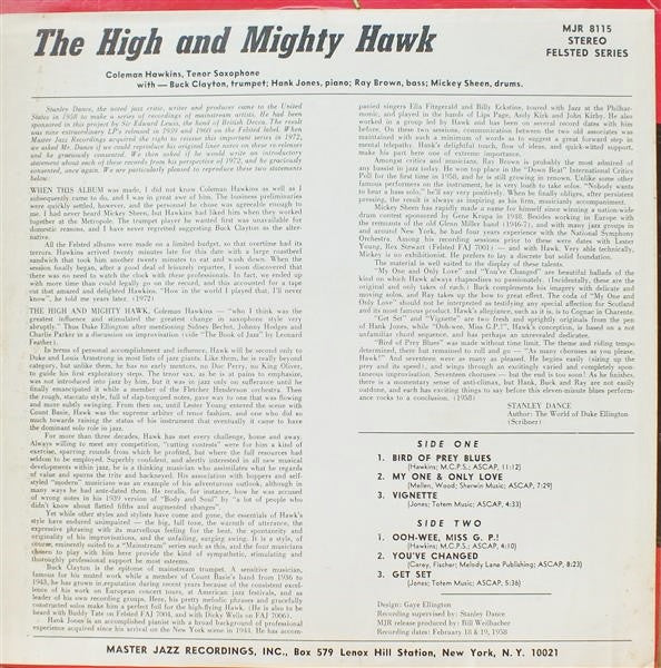 The Coleman Hawkins' Quintet – The High And Mighty Hawk, image 2