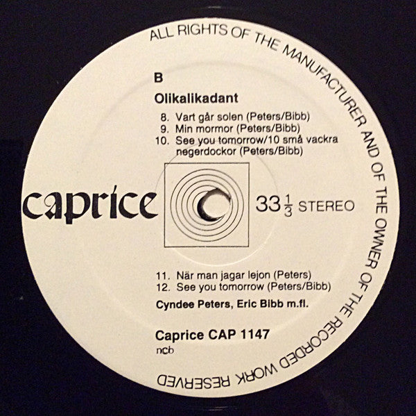 Cyndee Peters, Eric Bibb – Olikalikadant, image 3