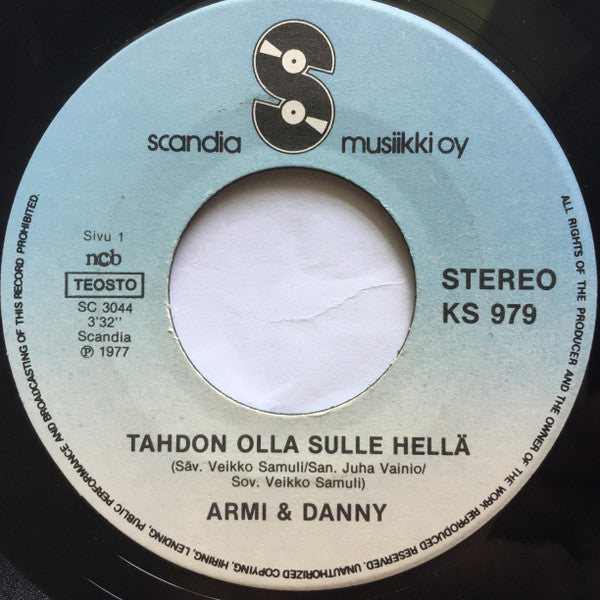 Armi Ja Danny – Tahdon Olla Sulle Hellä, image 2