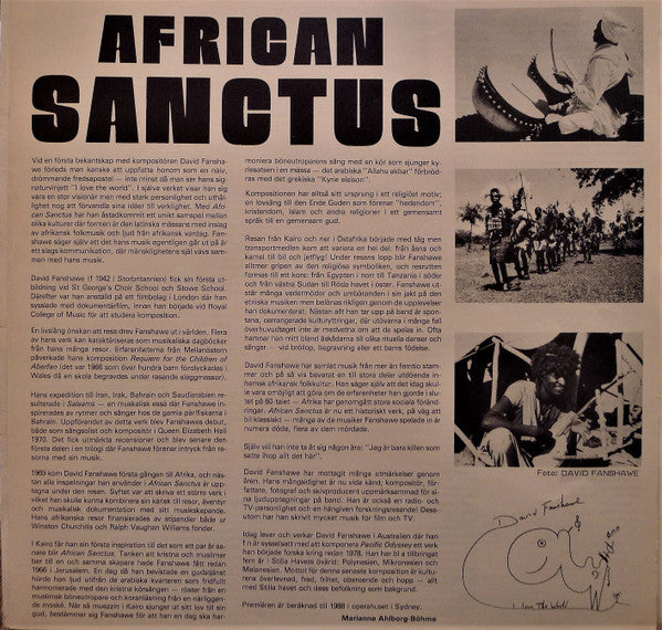 David Fanshawe - Allmänna Sången, Robert Sund – African Sanctus, image 5