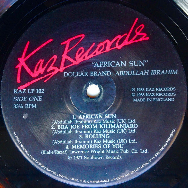 Dollar Brand / Abdullah Ibrahim – African Sun, image 4