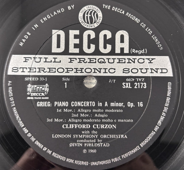 Grieg / Litolff / Franck, Clifford Curzon – Piano Concerto / Scherzo / Symphonic Variations, image 3
