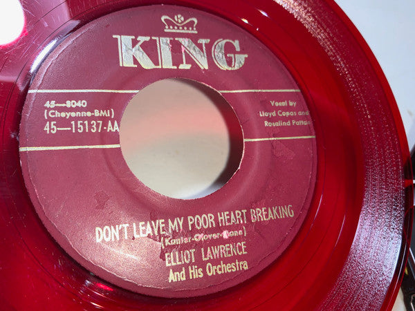Front cover of Elliot Lawrence And His Orchestra – Lovin' Machine / Don't Leave My Poor Heart Breaking, King Records, US, 1951