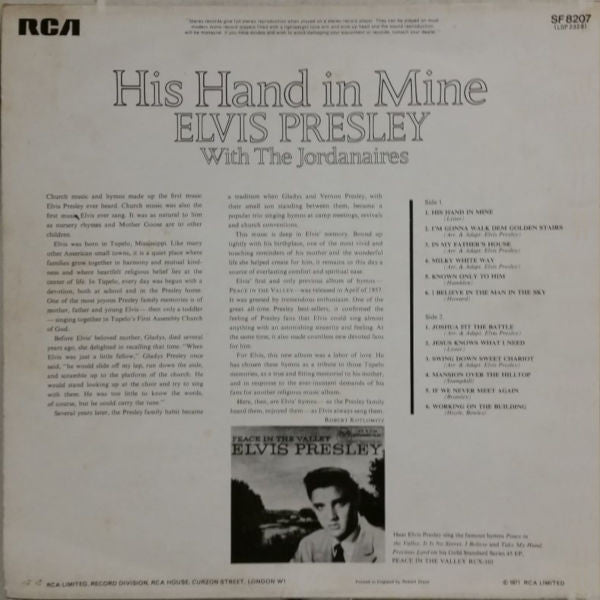 Elvis Presley – His Hand In Mine, image 2