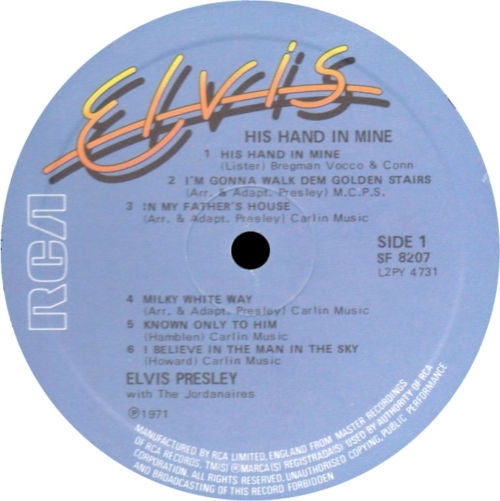 Elvis Presley – His Hand In Mine, image 3