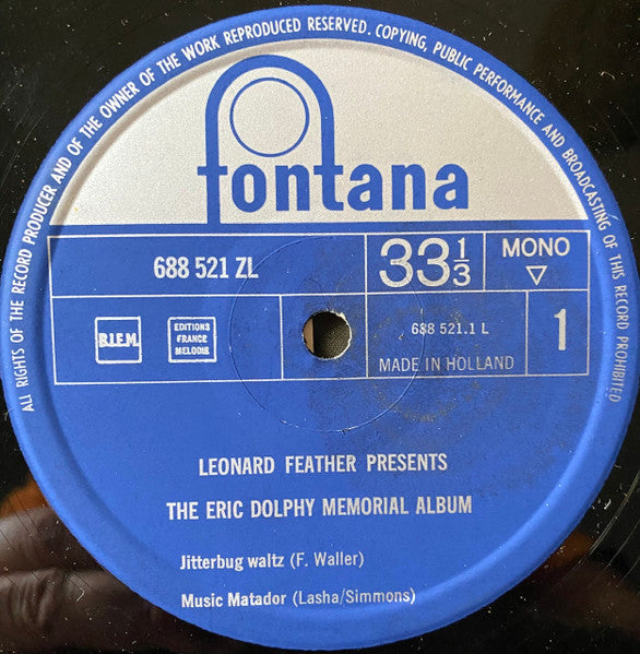 Eric Dolphy – The Eric Dolphy Memorial Album, image 5