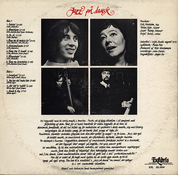 Erik Moseholm - Birgit Brüel - Torben Kjær - Jesper Thorup – Jazz På Dansk, image 2