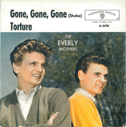 Front cover of The Everly Brothers – Gone, Gone, Gone / Torture, Warner Bros. Records, Germany, 1964