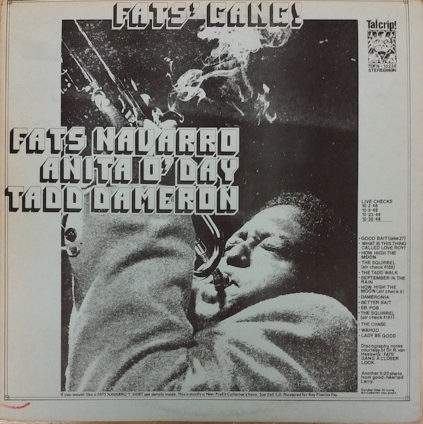Front cover of Fats Navarro, Anita O'Day, Tadd Dameron – Fats' Gang, Talcrip!
