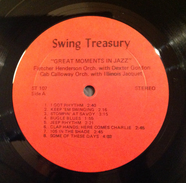 The Fletcher Henderson Orchestra Featuring Dexter Gordon / The Cab Calloway Orchestra Featuring Illinois Jacquet – Great Moments In Jazz, image 3