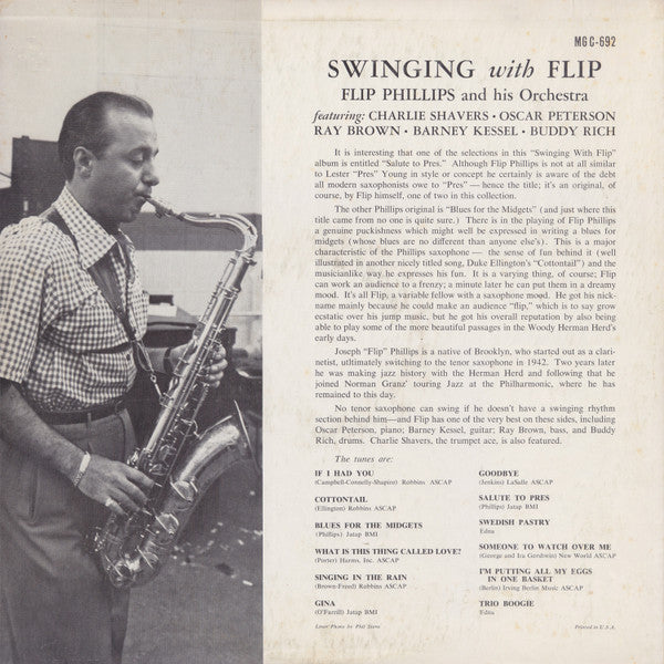 Flip Phillips And His Orchestra – Swinging With Flip, image 2