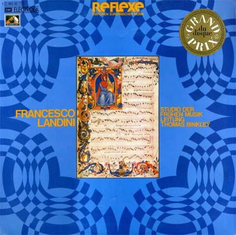 Front cover of Francesco Landini, Studio Der Frühen Musik Leitung Thomas Binkley – Francesco Landini, Die Stimme Seines Herrn, Germany, 1973