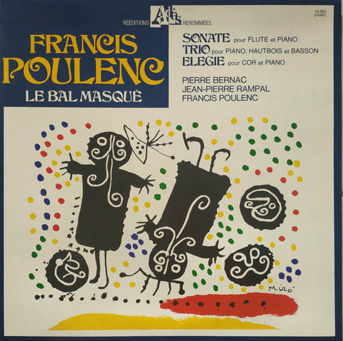 Front cover of Francis Poulenc, Pierre Bernac, Jean-Pierre Rampal – Le Bal Masque, Adès, France, 1987