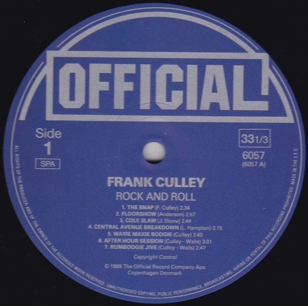 Frank Culley – Rock And Roll, image 3