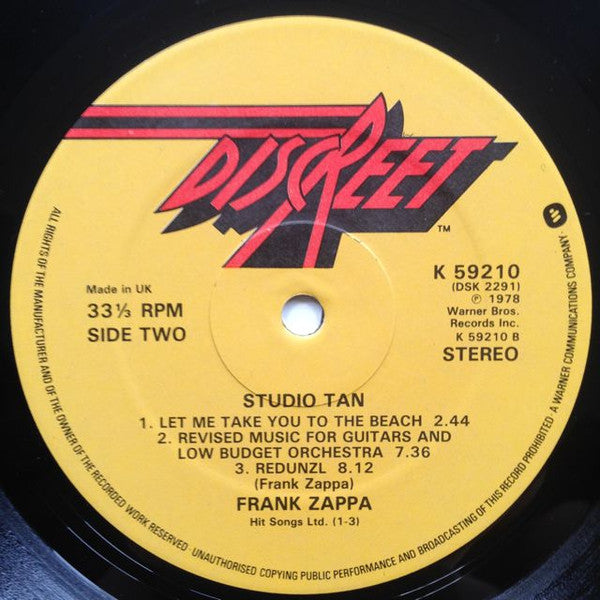 Frank Zappa – Studio Tan, image 4
