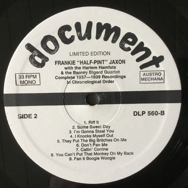 Frankie "Half-Pint" Jaxon – (1937-1939) - Complete Recordings With The Harlem Hamfats And The Barney Bigard Quartet In Chronolgical Order, image 4