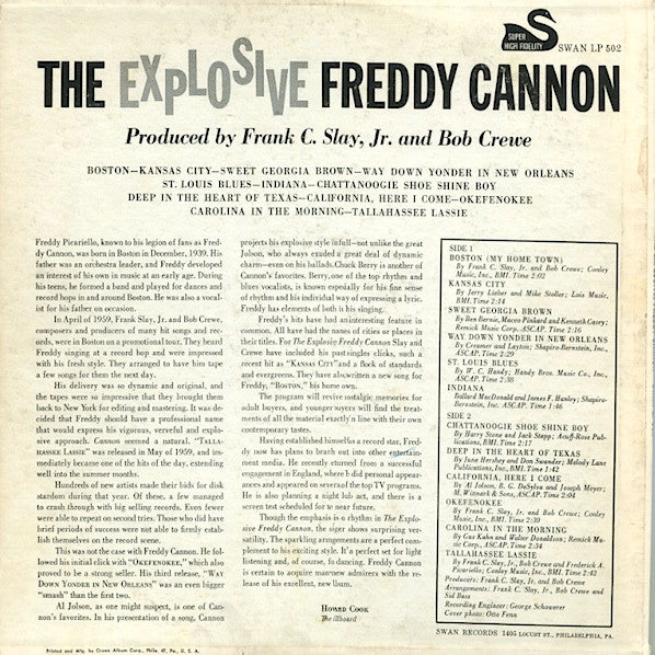 Freddy Cannon – The Explosive!  Freddy Cannon, image 2