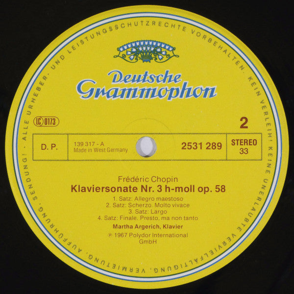 Chopin · Argerich – Sonate No.2 B-moll »Mit Dem Trauermarsch« = In B Flat Minor / Sonate No.3 H-moll = In B Minor, image 4