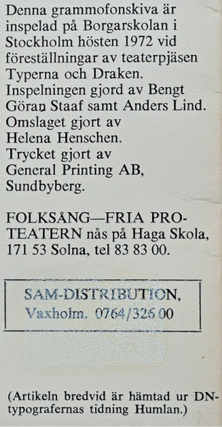 Fria Proteatern – Typerna Och Draken, image 5
