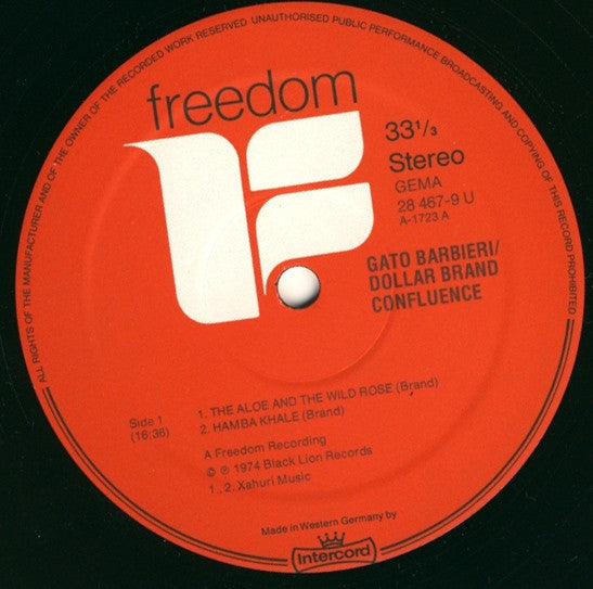 Gato Barbieri - Dollar Brand – Confluence, image 3