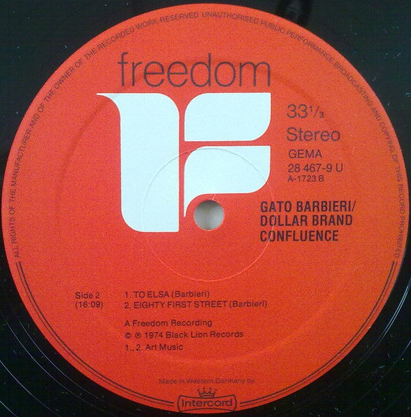 Gato Barbieri - Dollar Brand – Confluence, image 4