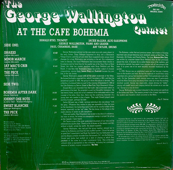 The George Wallington Quintet – The George Wallington Quintet At The Cafe Bohemia, image 2