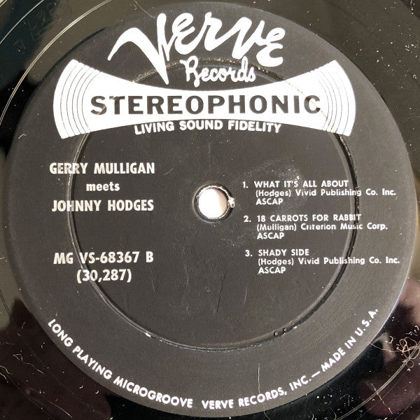 Gerry Mulligan & Johnny Hodges – Gerry Mulligan Meets Johnny Hodges, image 4