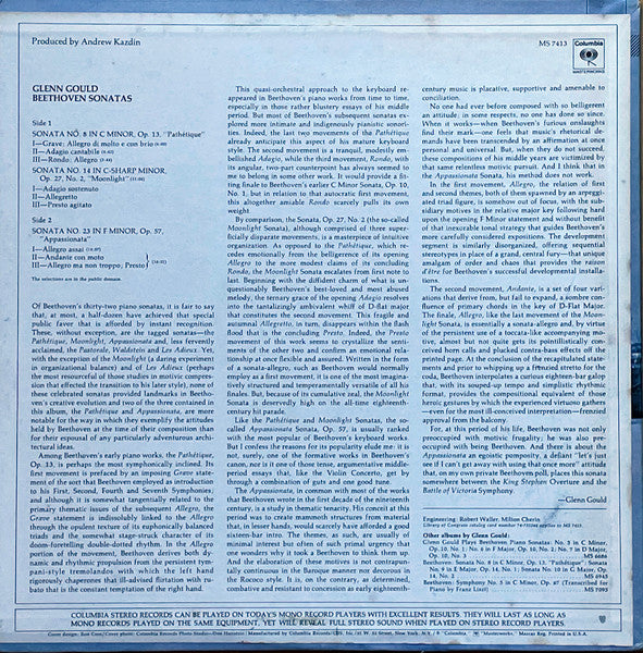 Glenn Gould - Beethoven – Sonatas (Moonlight • Appassionata • Pathétique), image 2