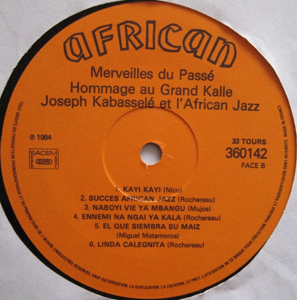 Joseph Kabasselle Et L'African Jazz – Merveilles Du Passé Hommage Au Grand Kalle Vol 1, image 5