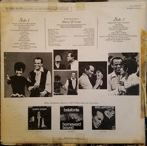 Harry Belafonte And Lena Horne – Harry & Lena, image 2