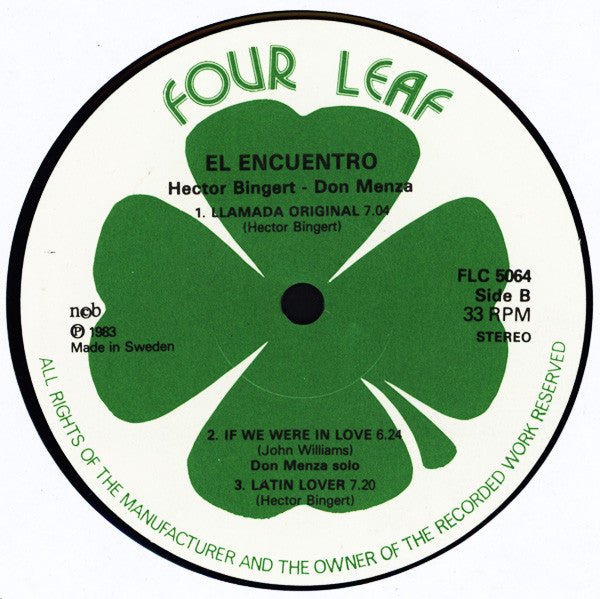 Hector Bingert ‎– Don Menza – El Encuentro, image 5