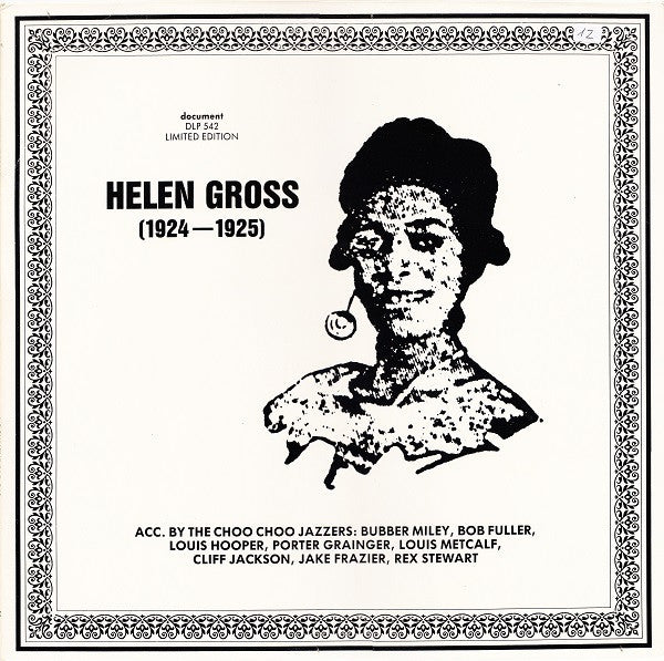 Front cover of Helen Gross – (1924-1925), Document Records, Austria, 1988