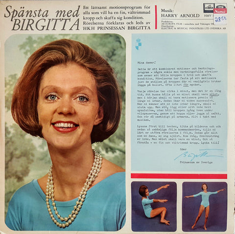 Front cover of HKH Prinsessan Birgitta / Leg. Läk. Ture Arvidsson – Spänsta Med Birgitta / Lev Längre, His Master's Voice, Sweden, 1967