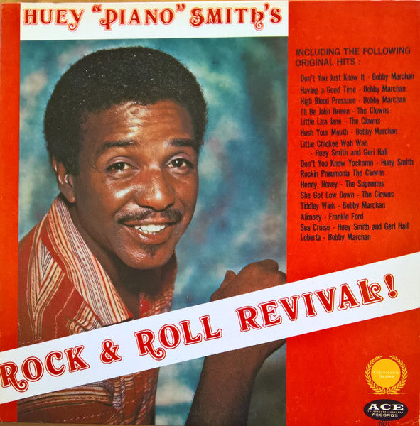 Front cover of Huey "Piano" Smith – Huey "Piano" Smith's Rock & Roll Revival!, Ace Records, US, 1971