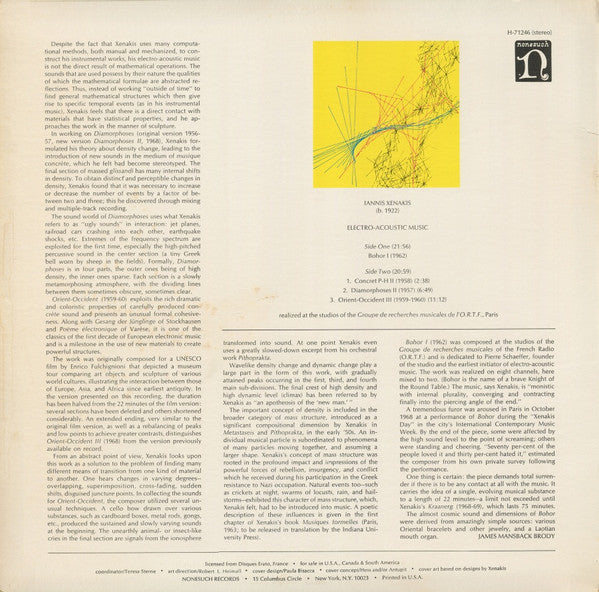 Iannis Xenakis – Electro-Acoustic Music, image 2