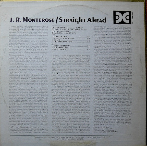 J.R. Monterose – Straight Ahead, image 2