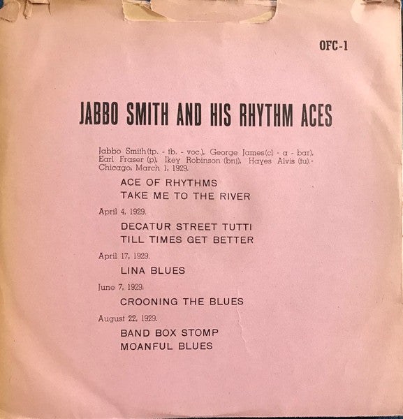 Front cover of Jabbo Smith And His Rhythm Aces – Untitled, Only For Collectors, Argentina