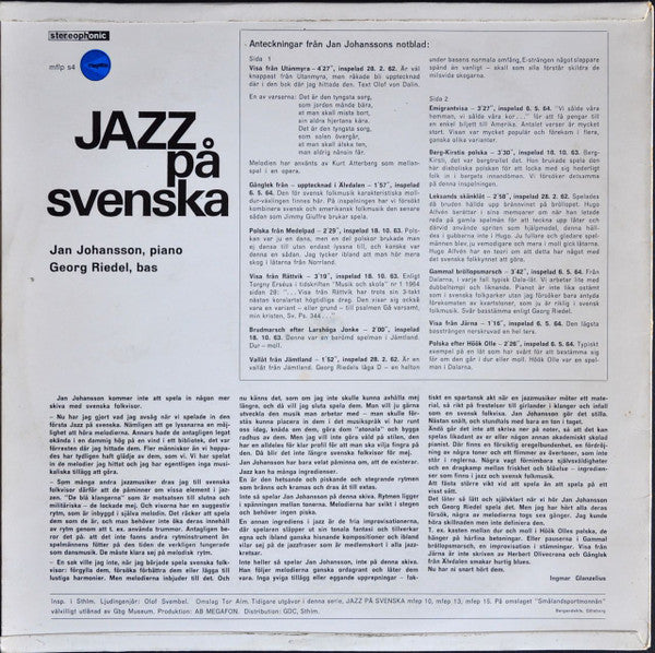 Jan Johansson – Jazz På Svenska, image 2