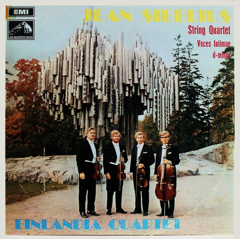 Front cover of Jean Sibelius, Finlandia Quartet – String Quartet Voces Intimae D-Minor, His Master's Voice, Finland, 1970