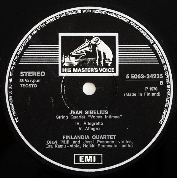 Jean Sibelius, Finlandia Quartet – String Quartet Voces Intimae D-Minor, image 4