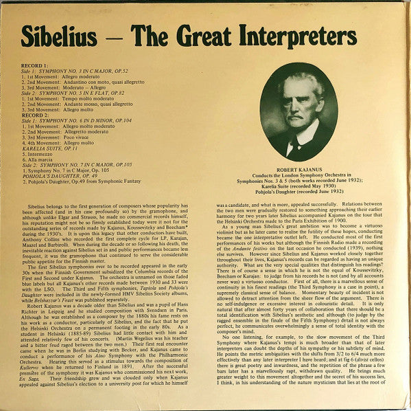 Sibelius, Kajanus, Schneevoigt, Koussevitzky – The Great Interpreters, image 3