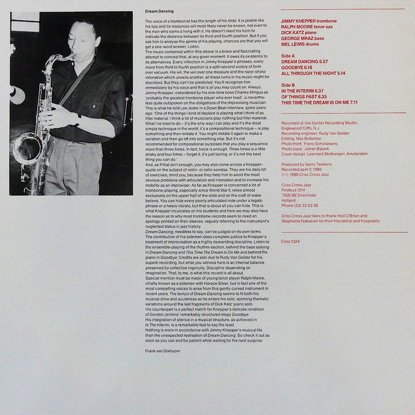 Jimmy Knepper Quintet – Dream Dancing, image 2
