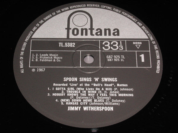 Jimmy Witherspoon – 'Spoon Sings And Swings, image 2