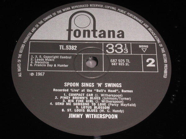 Jimmy Witherspoon – 'Spoon Sings And Swings, image 3