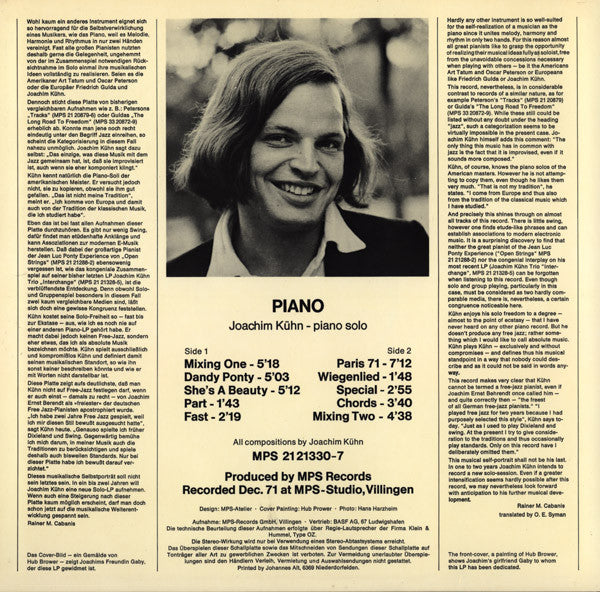 Joachim Kühn – Piano Solo, image 2