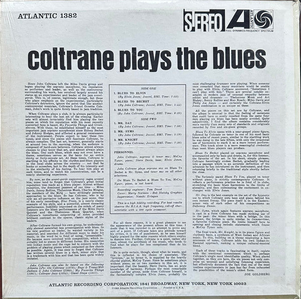 John Coltrane – Coltrane Plays The Blues, image 2