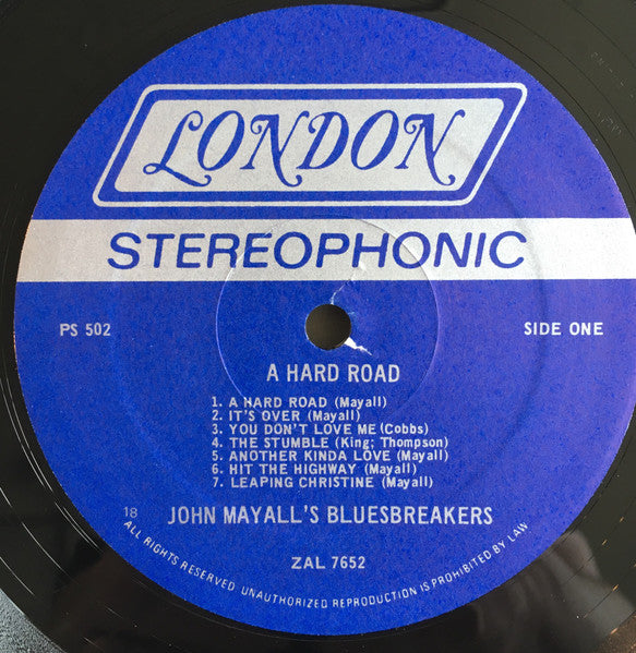 John Mayall And The Bluesbreakers – A Hard Road, image 3